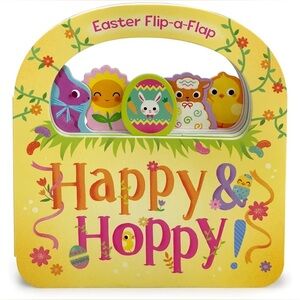 Happy & Hoppy - Children's Flip-a-Flap Activity Board Book w/ Handle for Easter